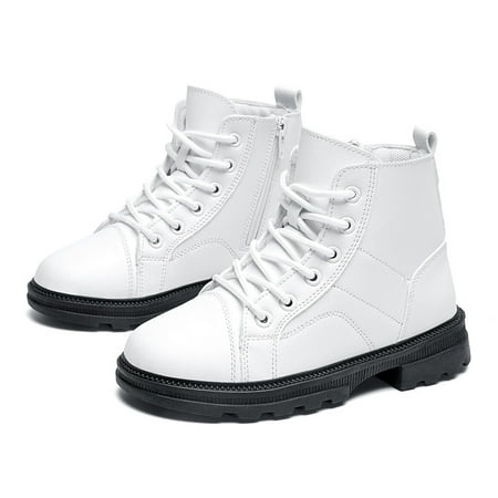 

Girls Solid Color Leather Hiking Shoes