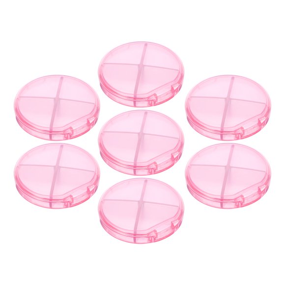 WASHWEPE 7Ud Organizador De Medicamentos Compacto Rosa Con De Seguro Para Viaje