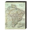 thumbnail image 1 of Designocracy 85091-BR-12 Carte du Brésil Design Rustique Bois Récupéré Décoration Murale, 1 of 1