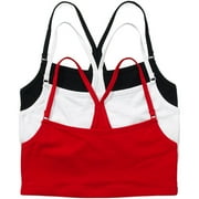 Women's Racerback Sports Bras, 3-Pack