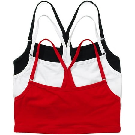 Women's Racerback Sports Bras, 3-Pack