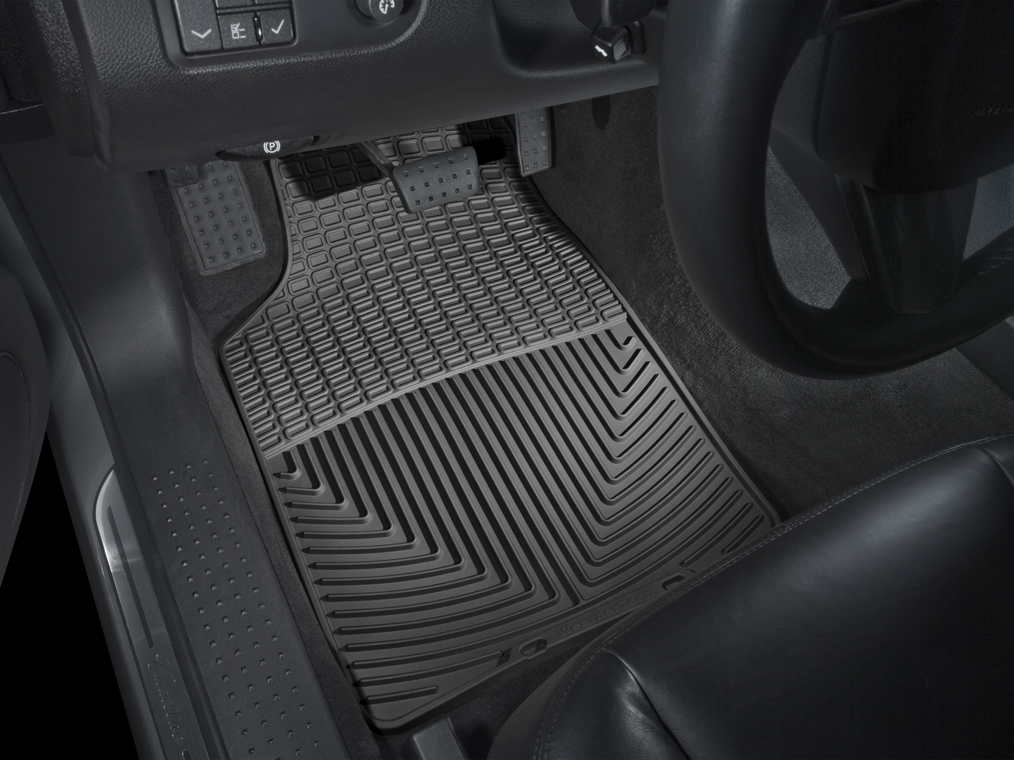 WeatherTech All-Weather Floor Mats compatible with Cadillac STS, CTS-V, CTS, SRX, STS-V - 1st Row (Driver & Passenger), Black