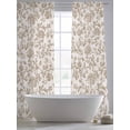 thumbnail image 5 of Farmhouse Khaki Sheer Curtains 108 Inch Length 2 Panels Set for Living Room/Bedroom, Vintage Flower Leaf Botanical Plant Curtain Sheers Drapes Rod Pocket Curtains Window Treatment Set 52''x108''x2, 5 of 7