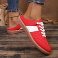 thumbnail image 6 of IEMIEMIEM Backless Trainers for Women Slip-On Mule Sneakers Breathable Open Back Lace-Up Casual Walking Shoes Retro Tennis Shoes 8 wide, 6 of 6