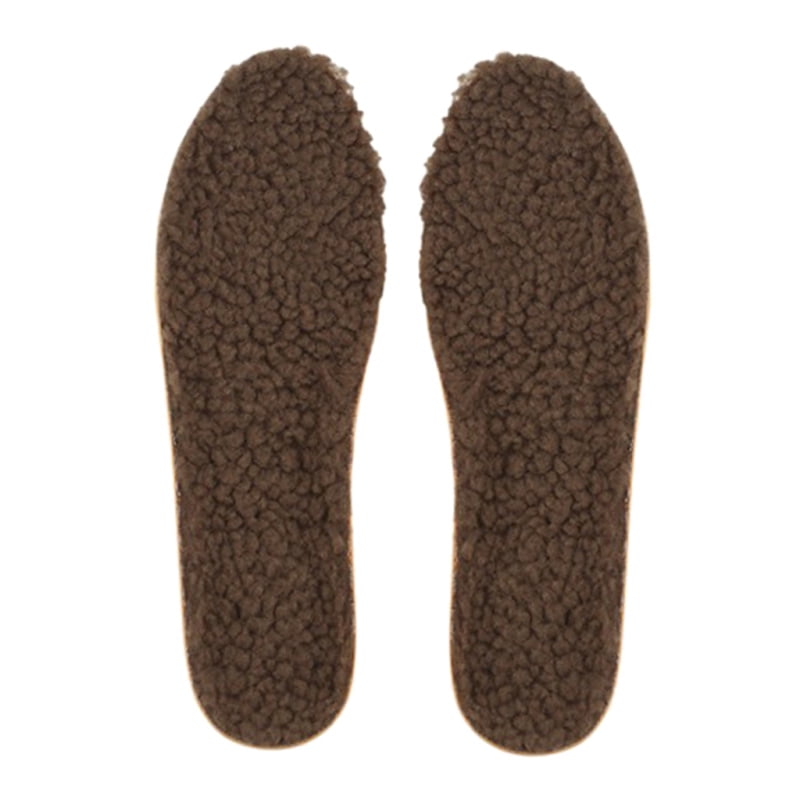 Thick Warm Insoles Shock Absorbing Shoes Slippers Wellies Inserts Pads Brown - Brown 33-36