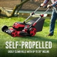 thumbnail image 3 of PowerSmart 80V 22-inch Self-Propelled Cordless Lawn Mower with 6.0Ah Battery and Charger, 3 of 10