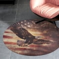 thumbnail image 4 of American Flag Eagle Round Carpet Circle Rug Outdoor Patio Area Rug Washable Large Area Rugs Hallway Room Decor Fitness Mats, 4 of 8