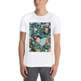 thumbnail image 4 of Plus Size Women Tops T Shirt GirlGraphic Tees Summer Tops Classic Round Neck Floral Oversize Short Sleeves, Crew Neck Shirts For Women, 4 of 5