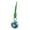 Blue, variant on -Hand Knitted Earth Pendant with Lanyard - Mini Globe Key Chain Charm for DIY Keyrings, Backpack Purse Accessory, Travel Lover Gift (Light Blue)