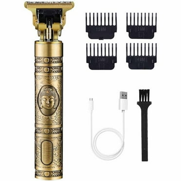 Hair Trimmer for Men, Upgrade Electric T-Blade Cordless Hair Clippers Barbershop Beard Shaver Haircut Grooming Kit Buddha  Unique Design USB Rechargeable
