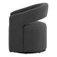 thumbnail image 4 of Furniture of America Cape Upholstered Indoor Boucle Fabric Swivel Armchairs & Accent Chairs, Gray, 4 of 11