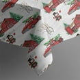 thumbnail image 5 of Red Christmas Farm and Truck Pattern Square Tablecloth,Waterproof Square Table Cover,Wipeable Spillproof Washable Table Cover for Home Kitchen Party Decor 60"x60"(152x152cm), 5 of 6