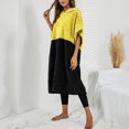 thumbnail image 4 of Cambiar bata Colorblock manga de murciélago cálido cómodo usable Poncho de surf toalla, 4 of 6