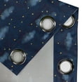 thumbnail image 4 of Ambesonne Sky Print Grommet Curtain, Night Time Pattern Stars, 50"x84", Navy Blue Pale Yellow, 4 of 5