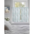 thumbnail image 3 of Aqua Grey Botanical Living Room Curtains 2 Panel, Spring Floral Summer Farmhouse Cafe Window Treatment, Farmhouse Bedroom Bathroom Kitchen Curtains Drapes 104"x54", 3 of 6