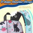 thumbnail image 5 of French Bulldog and Rose Purple Pattern 17" School Backpacks for Teens,Waterproof Oxford Fabric,S-Shape Padded Straps for School,Travel,Hiking,Camping, 5 of 6