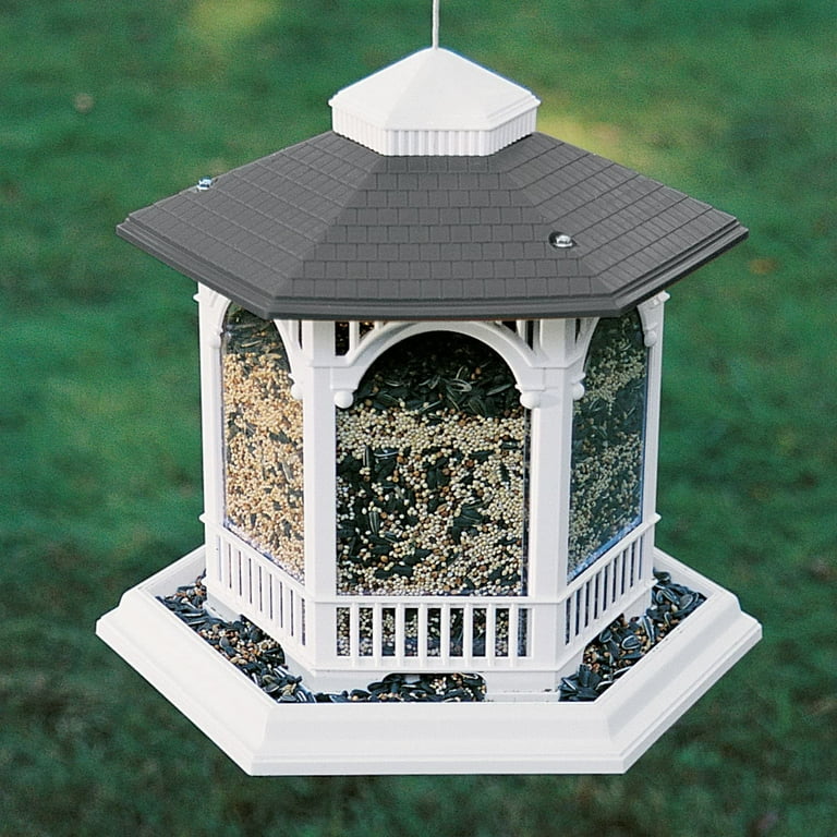 Audubon, Heritage Farms Deluxe Gazebo Bird Feeder, 12 inch, White