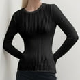 thumbnail image 2 of Vedolay Womens 2023 Sweaters Womens 2023 Long Sleeve Neck Oversized Pullover Sweater Knit Tops,Black L, 2 of 5
