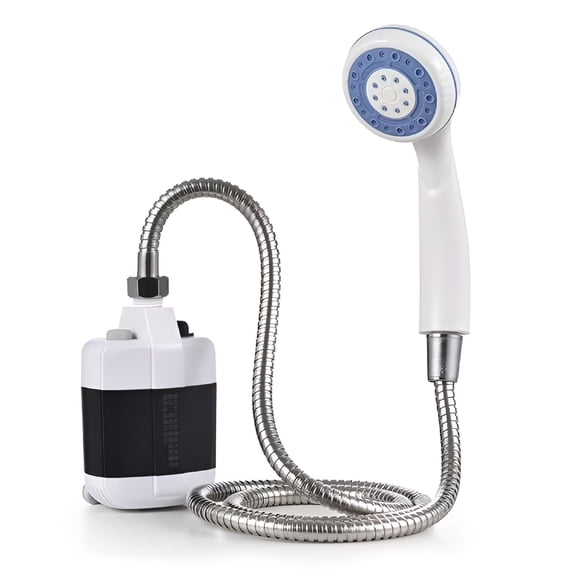 HIBIBUD Portable Shower Camping Shower Outdoor Camp Shower Pump, Electric Rechargeable Portable Camping Shower, for Camping Beach Swimming Outdoor Traveling Hiking, 1 Set