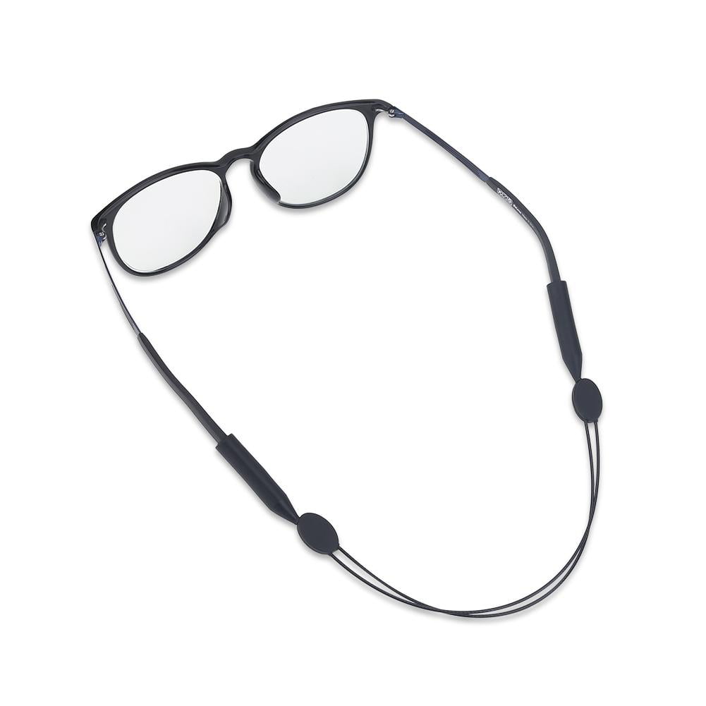 Color: White Transparent Spectacle Glasses Anti Slip Strap Stretchy Neck Cord Outdoor Sports Eyeglasses String Sunglass Rope Band Holder