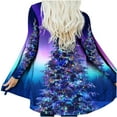 thumbnail image 4 of Uhndy Winter Jackets Coats for Women, Women Autumn And Winter Loose Long-sleeved Cardigan Christmas Print Coat Christmas Gifts for Women, 4 of 6