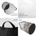 thumbnail image 3 of Large Laundry Basket with Handles - World Map With Safari Animals Kids Baby Dirty Clothes Laundry Hamper for Bedroom Aesthetic, 3 of 5