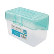 Pen + Gear Plastic Index Card Boxes, 3*5",Translucent Light Green