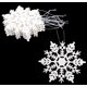 thumbnail image 1 of Juego de 12 adornos colgantes de copos de nieve de 10 cm - Adornos navideños (blanco), 1 of 5