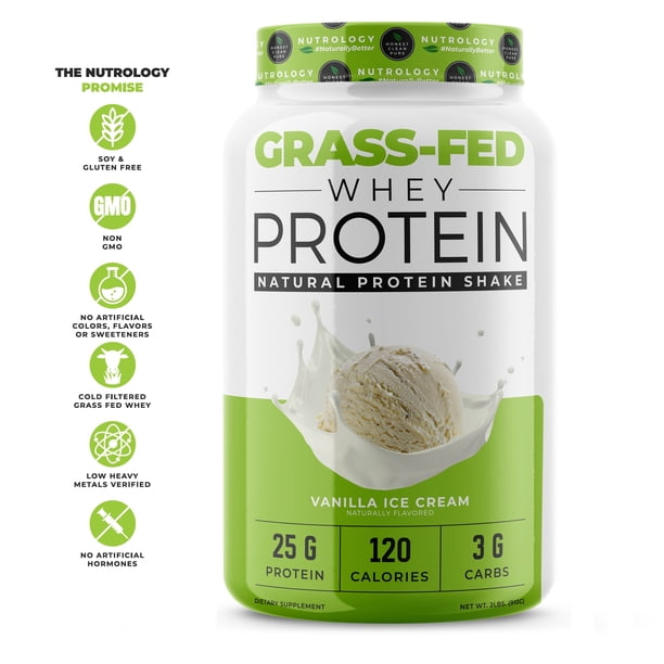 Nutrology 100 Grass Fed Whey Protein Vanilla 2lb.