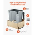 thumbnail image 3 of KFFKFF Wood Pullout Trash Can for Kitchen Cabinets, 35 QT Waste Recycling Bin, Under-Mount Container with Durable Metal Sliding System, Door Kit, Ideal for Sink and Under Counter Spaces, 3 of 9
