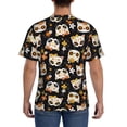 thumbnail image 3 of Vsdgher Flower Fox Print Men's Dry Fit Mesh Athletic Shirts Moisture Wicking Tennis T-Shirt Tops, 3 of 9