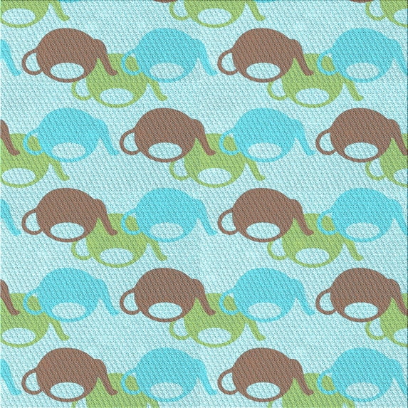 Ahgly Company Machine Washable Indoor Square Transitional Tron Blue Area Rugs, 8' Square