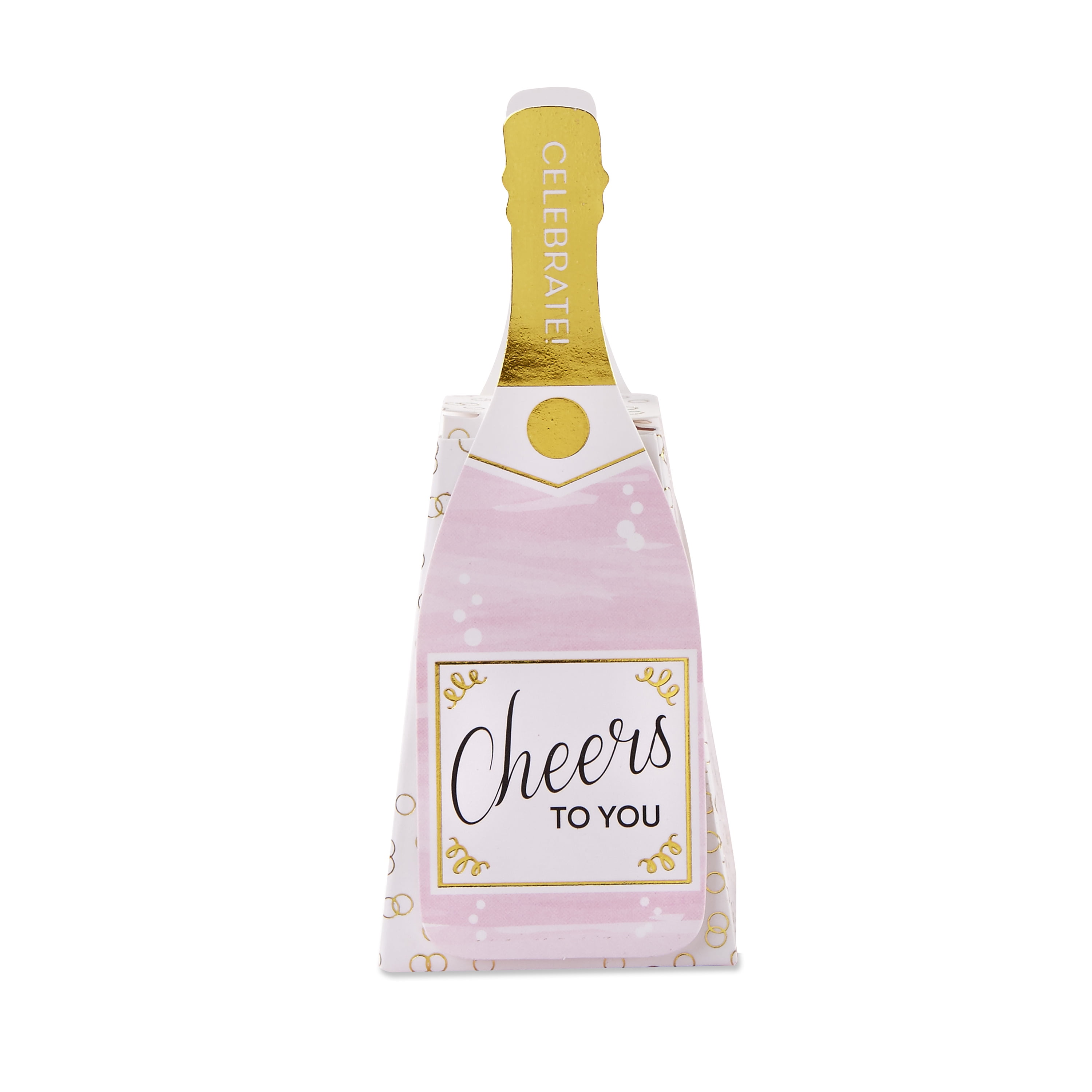 10 Champagne Bottle Card Die Cuts Craft Celebrations Favours Cards