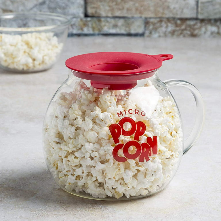  Ecolution Micro-Pop Popper, Glass Microwave Popcorn Maker with  Dual Function Lid, 3 Qt: Home & Kitchen