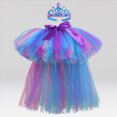 thumbnail image 2 of Godom Girls Sequin Tutu Dress 1T-8T Layered Mesh Elastic Waist Skirt Party Birthday Cake Outfit,Purple, 2 of 5