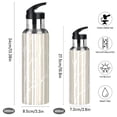 thumbnail image 2 of Insulated Stainless Steel Sports Water Bottle With Straw and Handle,Minimalist Nordic Style Ideal for Outdoor Use 1000 ml White Vertical Stripes, 2 of 7