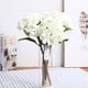 thumbnail image 2 of Daboolka Ramo de hortensias artificiales flores de seda boda fiesta nupcial decoración del hogar (blanco), 2 of 2
