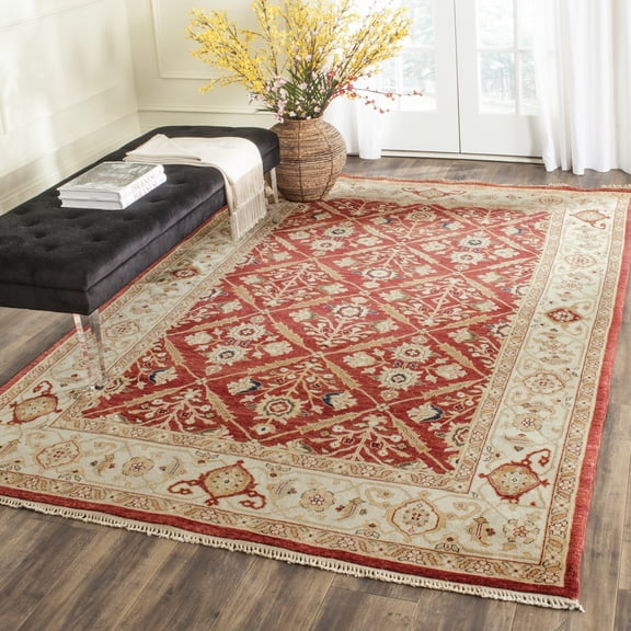 Safavieh Samarkand Jada Oriental Wool Area Rug, Rust/Ivory, 8' x 10'