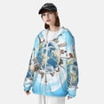 thumbnail image 3 of Kdxio World Travel Print Women Men Sun Protection UPF 50+ Jackets Zip Up Long Sleeve Hoodie Hiking Lightweight with Pockets, 3 of 7