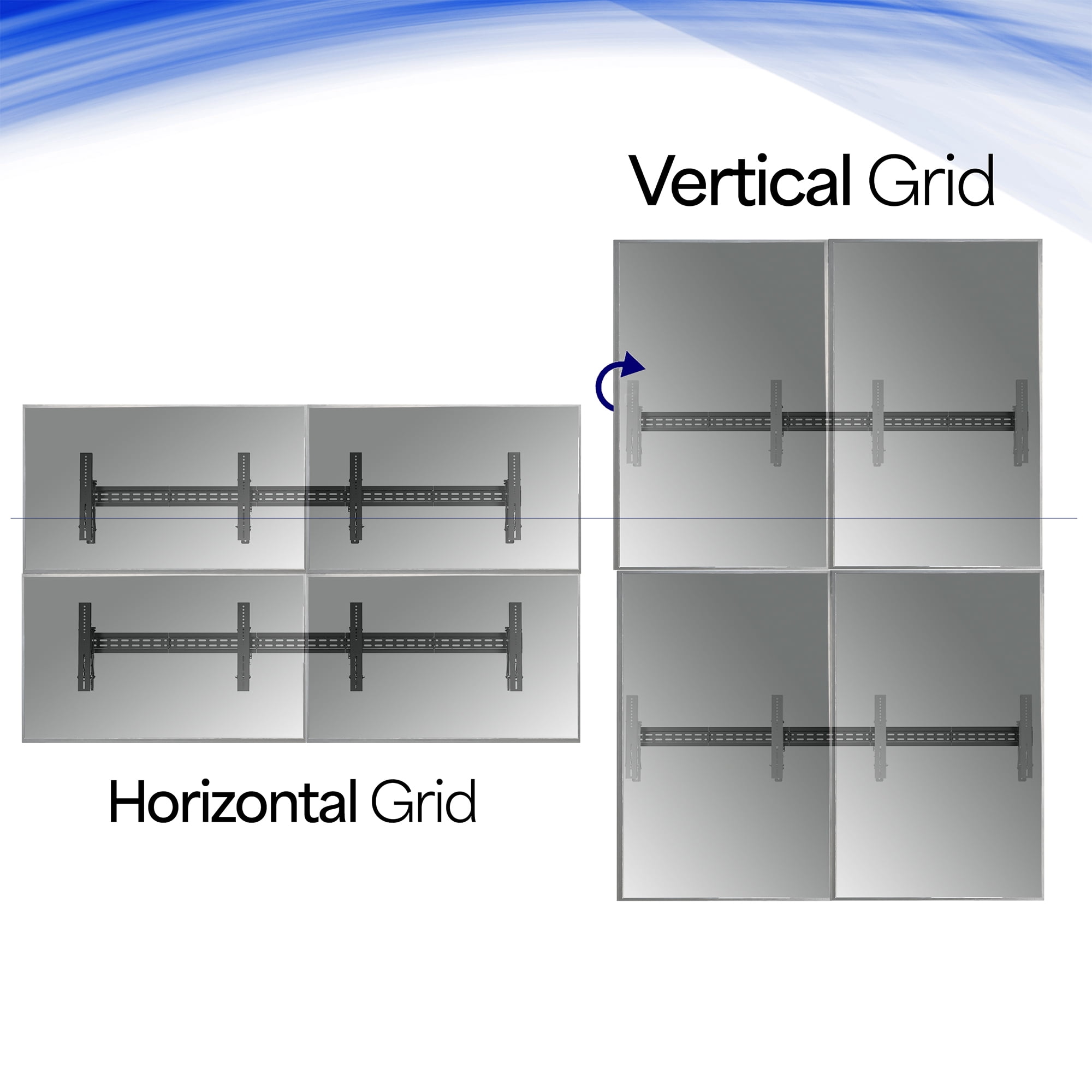 VIVO 2x2 Pop-Out Video Wall Mount (Fits 4 TVs) for 37” to 65” Plasma Screens