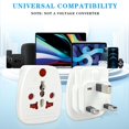 thumbnail image 6 of US to UK Plug Adapter, UK Adapters for Travel, Type G Adapter for Travel, Ireland Plug Adapter, Type G Plug Adapters, for Scotland British London England Hong Kong Irish Ireland (White, 2 Pack), 6 of 14