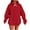Red, variant on Simua Womens Oversized Hoodies Fleece Sweatshirts Fall Fashion Solid Color Pullover Sweaters Winter Long Sleeve Clothes