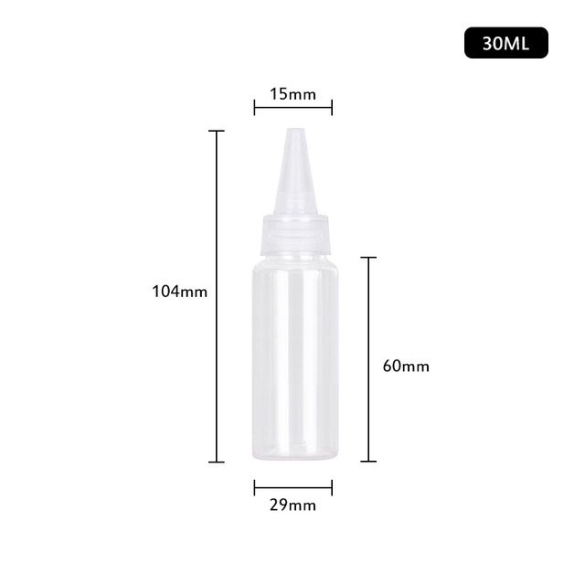 Botellas de plástico transparente exprimir botellas de tinta pegamento vacío contenedor organizador botella dividida botella dispensadora botellas huangjie unisex