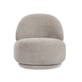 thumbnail image 6 of Hassch Modern Upholstered Swivel Accent Chair, Armless Fabric Lounge Chair with 360° Rotation and Metal Frame, Comfy Living Room Reading Chair, Gray, 6 of 8