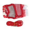 thumbnail image 3 of Small Pet  Vest Leash, Lace Hem Cute Breathable Pet Vest Leash Hook And  Design  Harness Leash For Kitten Small Pets Walking, 3 of 8