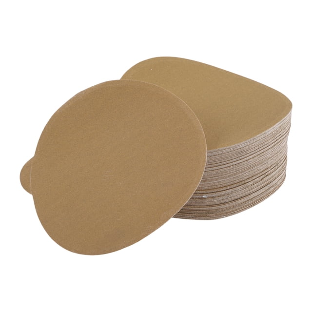 Discos de lijado de 5" 220 Grit de Unique Bargains, hojas de lijado con gancho y lazo, óxido de aluminio, 100 piezas