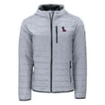 thumbnail image 2 of Men's-Cutter & Buck  Gray Ole Miss Rebels Rainier Eco PrimaLoft Hooded Full-Zip Jacket, 2 of 3