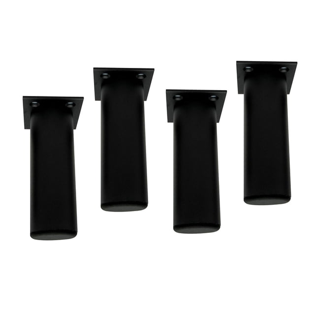 4 patas de muebles, patas de soporte para cama, soporte de carga, marco de cama, patas de soporte fijas, patas de Metal para mesa para sofá, gabinete, negro Macarena Pata de la cama