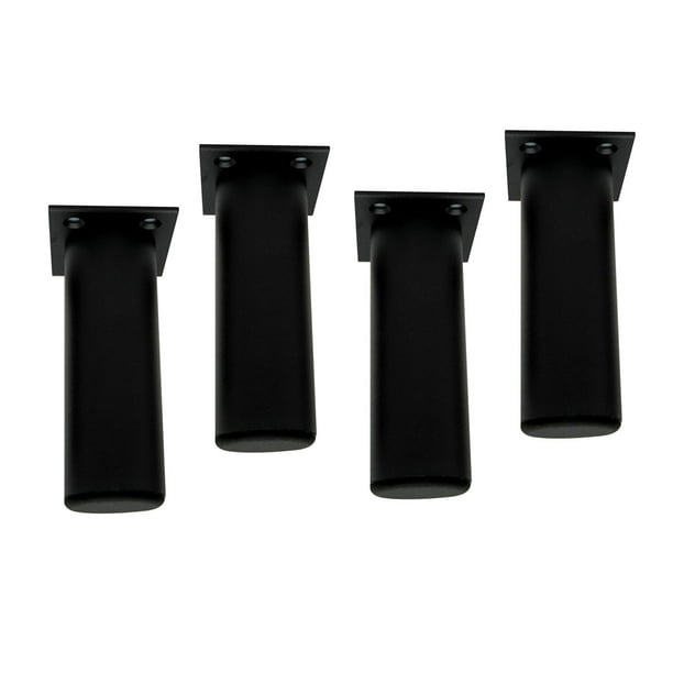 4 patas de muebles, patas de soporte para cama, soporte de carga, marco de cama, patas de soporte fijas, patas de Metal para mesa para sofá, gabinete, negro Macarena Pata de la cama