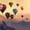 Sunset Hot Air Balloons, variant on Elephant Stock Banff Hot Air Balloons Wall Art - Horizontal Canvas Wall Art - Living Room Wall Decor - Places Canvas - Green And Blue Decor - 12" x 8"